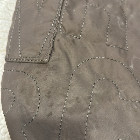 Marc By Marc Jacobs Nylon Quilted Tote Bag Purse Logo Stitching Throughout Gray - Picture 6 of 16